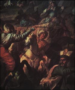 Битва польських гусар с турками. ( фрагмент картини Мартина Альтомонте )